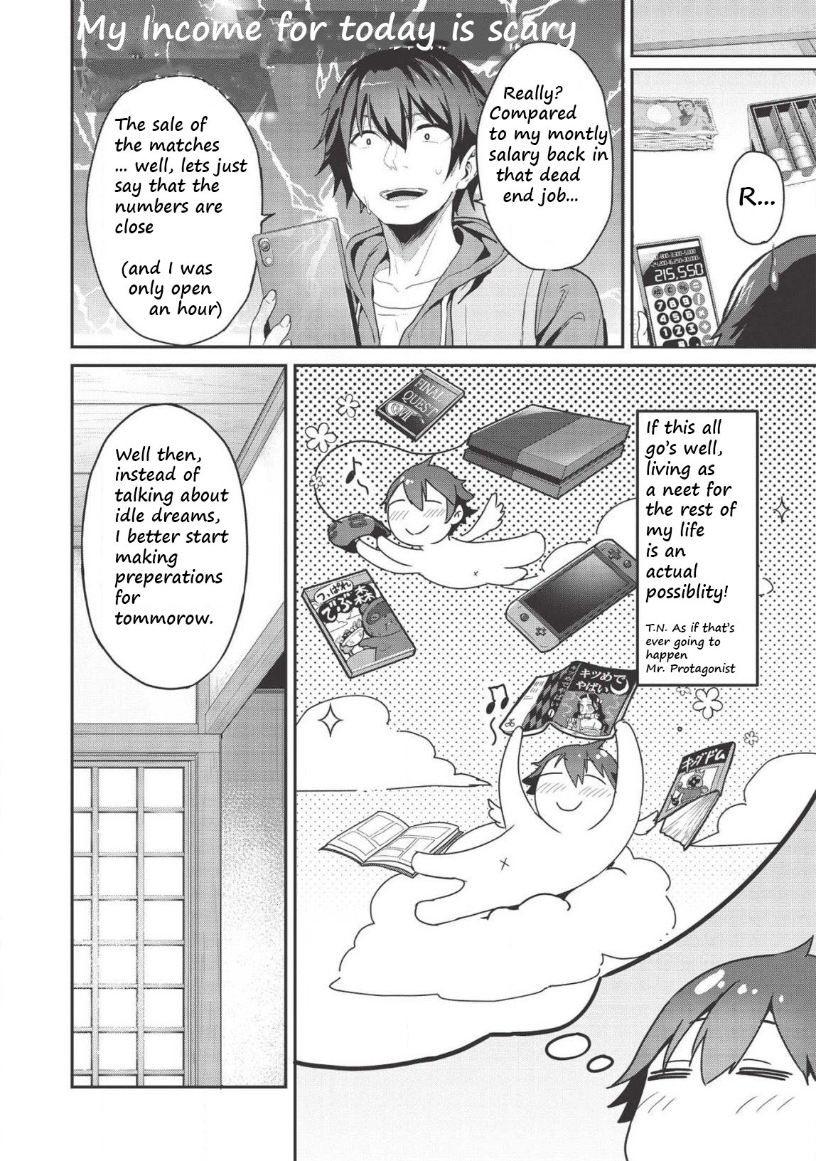 Itsudemo Jitaku Ni Kaerareru Ore Wa, Isekai De Gyoushounin O Hajimemashita chapter 3.5 page 4