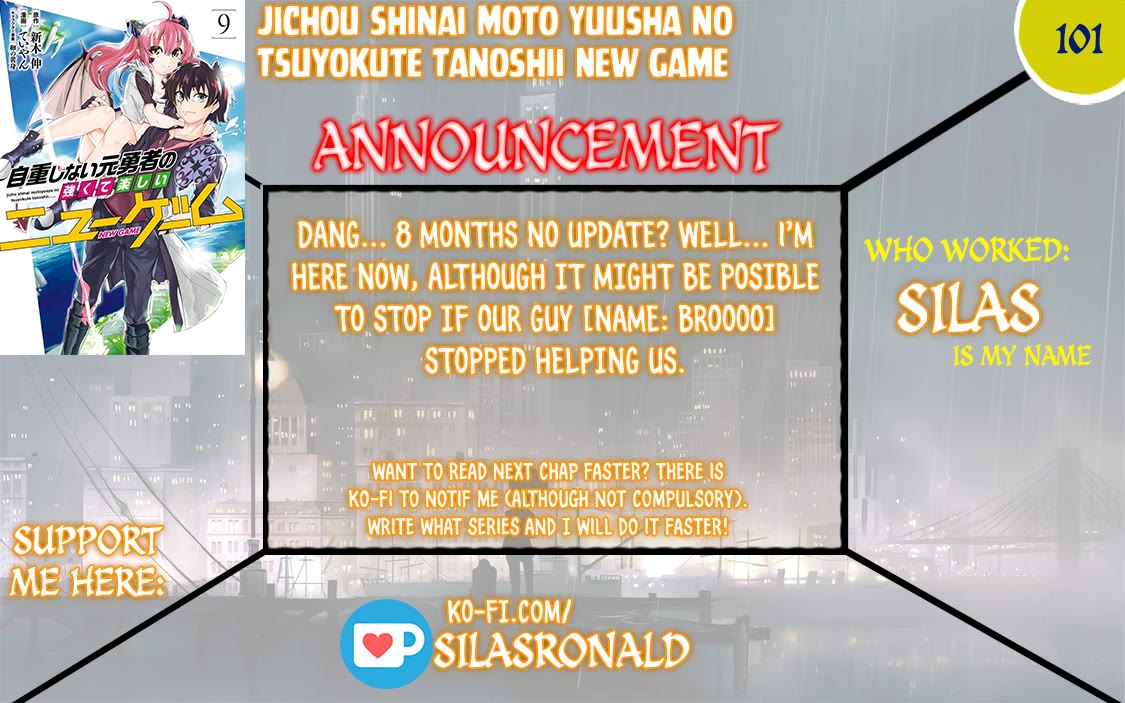 Jichou shinai Motoyuusha no Tsuyokute Tanoshii New Game chapter 101 page 1
