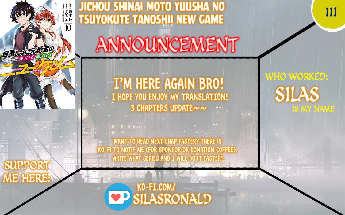 Jichou shinai Motoyuusha no Tsuyokute Tanoshii New Game chapter 111 page 1