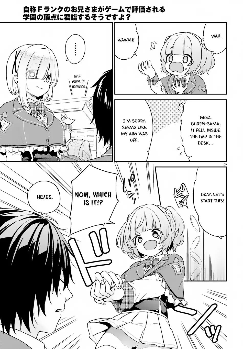 Jishou F-Rank no Oniisama ga Game de Hyouka sareru Gakuen no Chouten ni Kunrin suru Sou desu yo? chapter 13 page 10