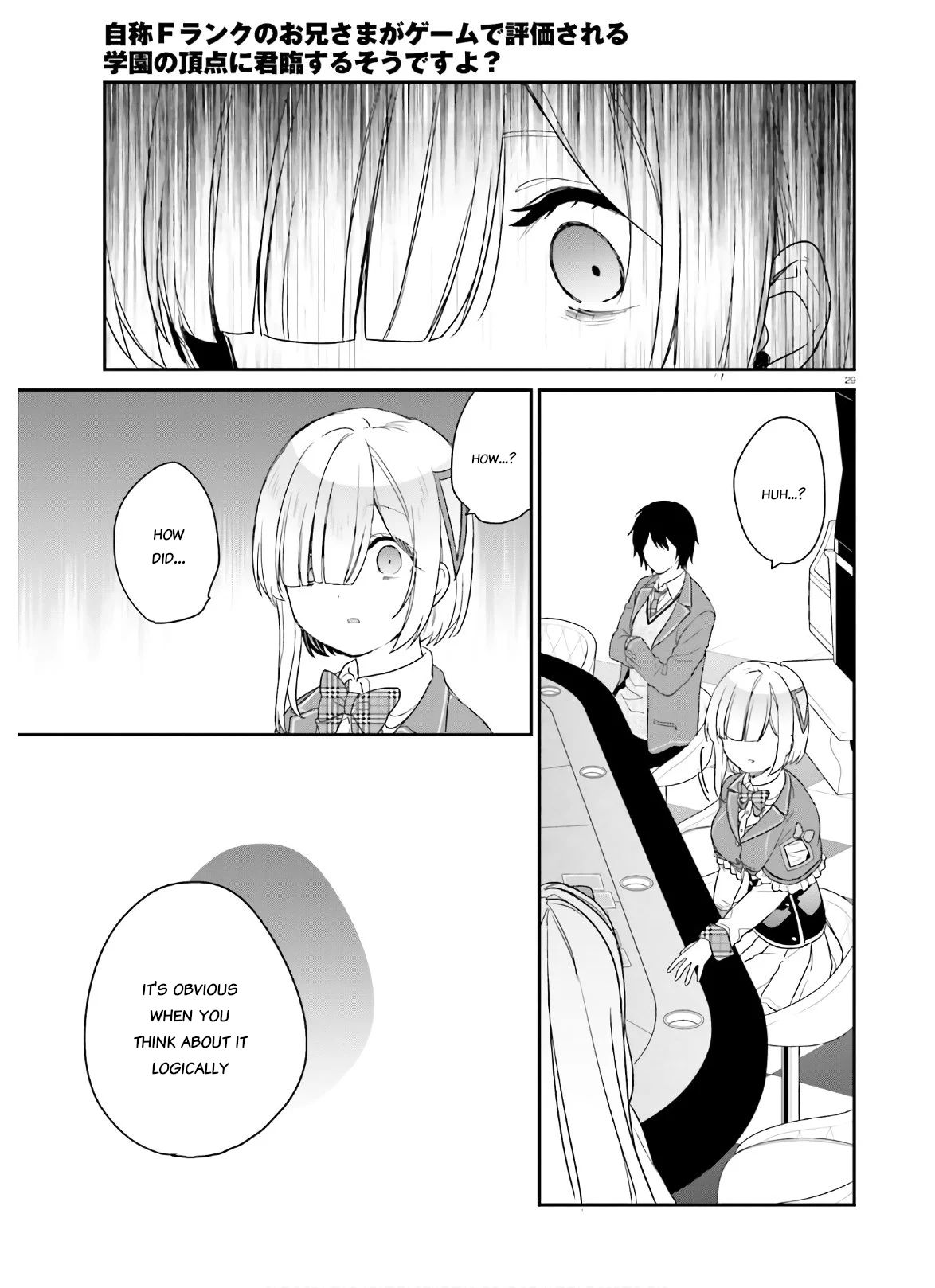 Jishou F-Rank no Oniisama ga Game de Hyouka sareru Gakuen no Chouten ni Kunrin suru Sou desu yo? chapter 25 page 29