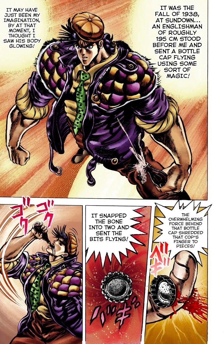 JoJo's Bizarre Adventure Part 2 - Battle Tendency (Official Colored) chapter 1 page 15