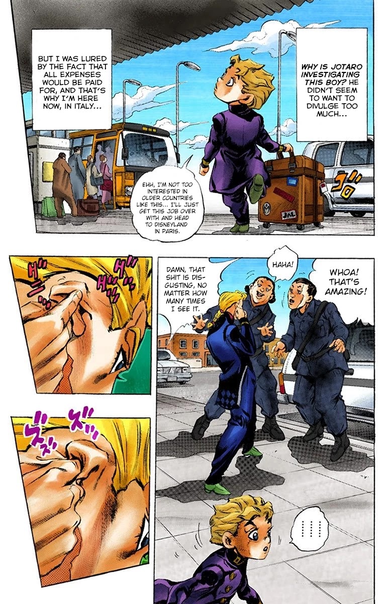 JoJo's Bizarre Adventure Part 5 - Vento Aureo (Official Colored) chapter 1 page 8