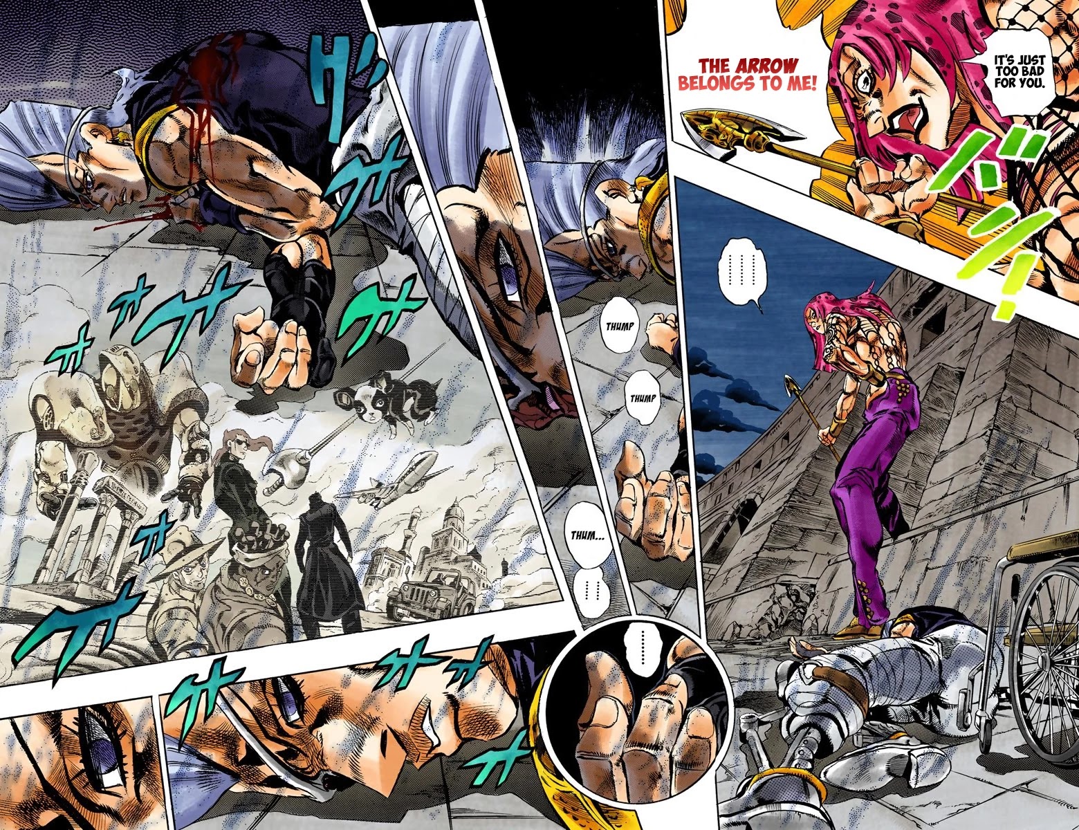 JoJo's Bizarre Adventure Part 5 - Vento Aureo (Official Colored) chapter 132 page 8