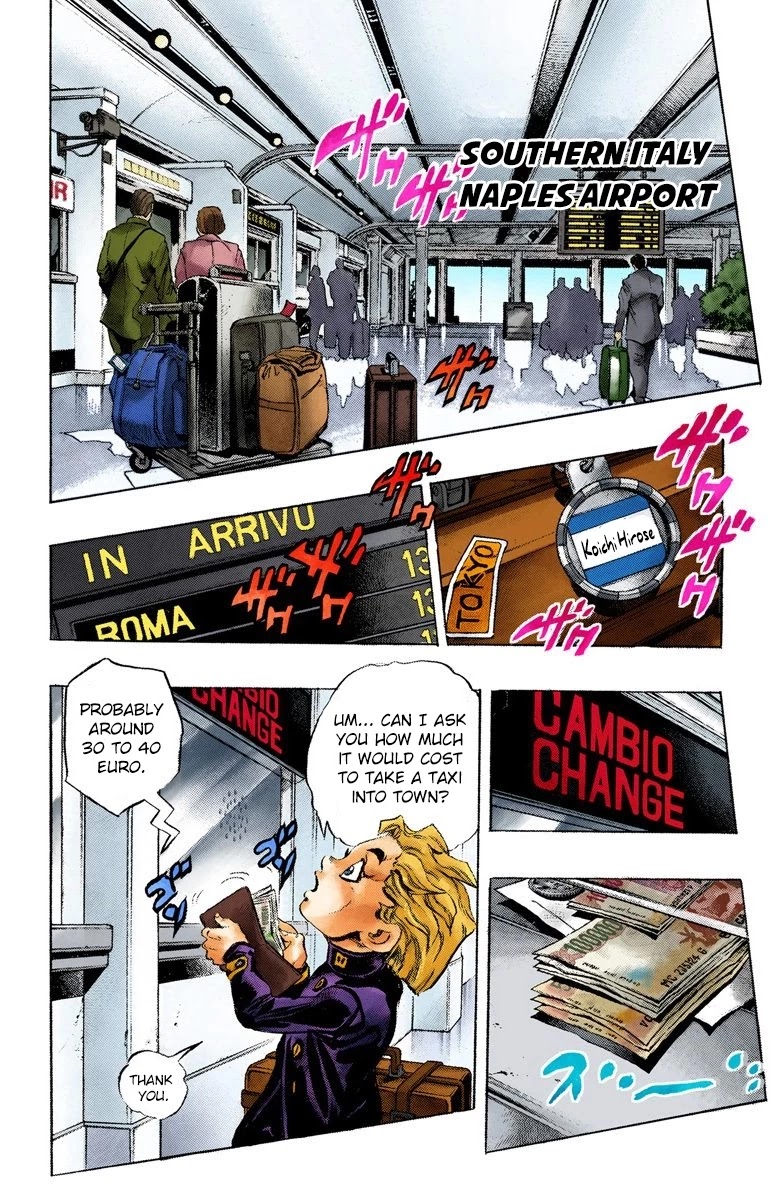 JoJo's Bizarre Adventure Part 5 - Vento Aureo (Official Colored) chapter 1 page 5
