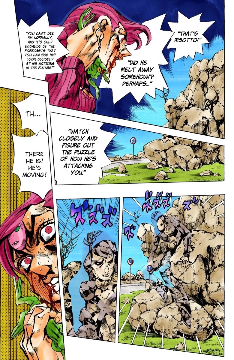 JoJo's Bizarre Adventure Part 5 - Vento Aureo (Official Colored) chapter 105 page 17
