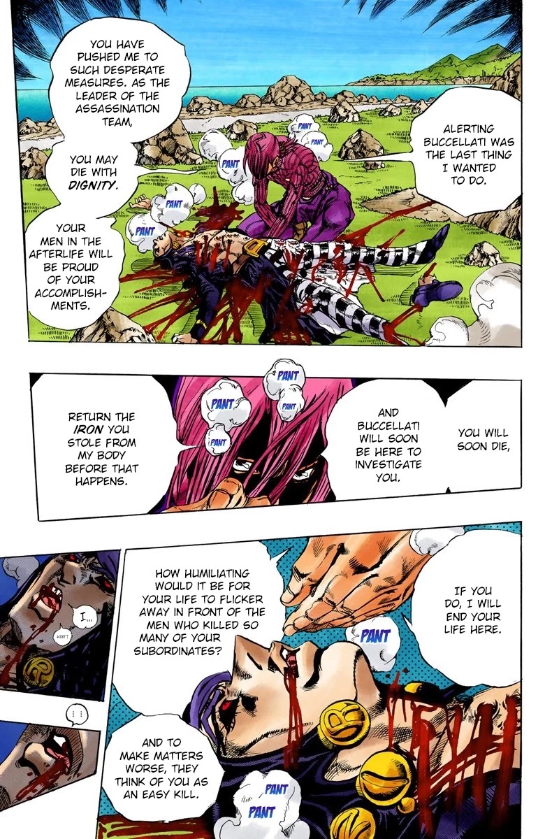 JoJo's Bizarre Adventure Part 5 - Vento Aureo (Official Colored) chapter 109 page 9