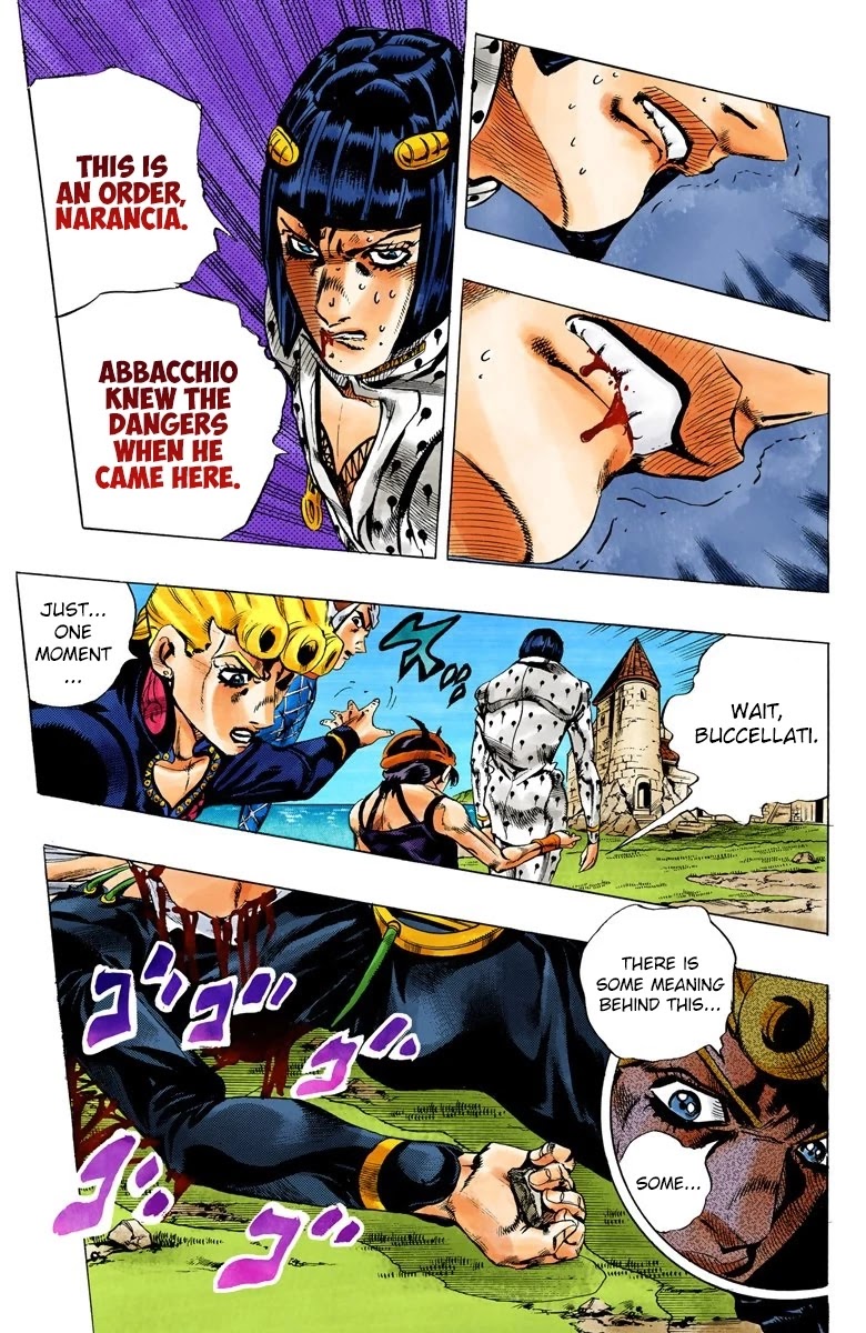 JoJo's Bizarre Adventure Part 5 - Vento Aureo (Official Colored) chapter 111 page 13