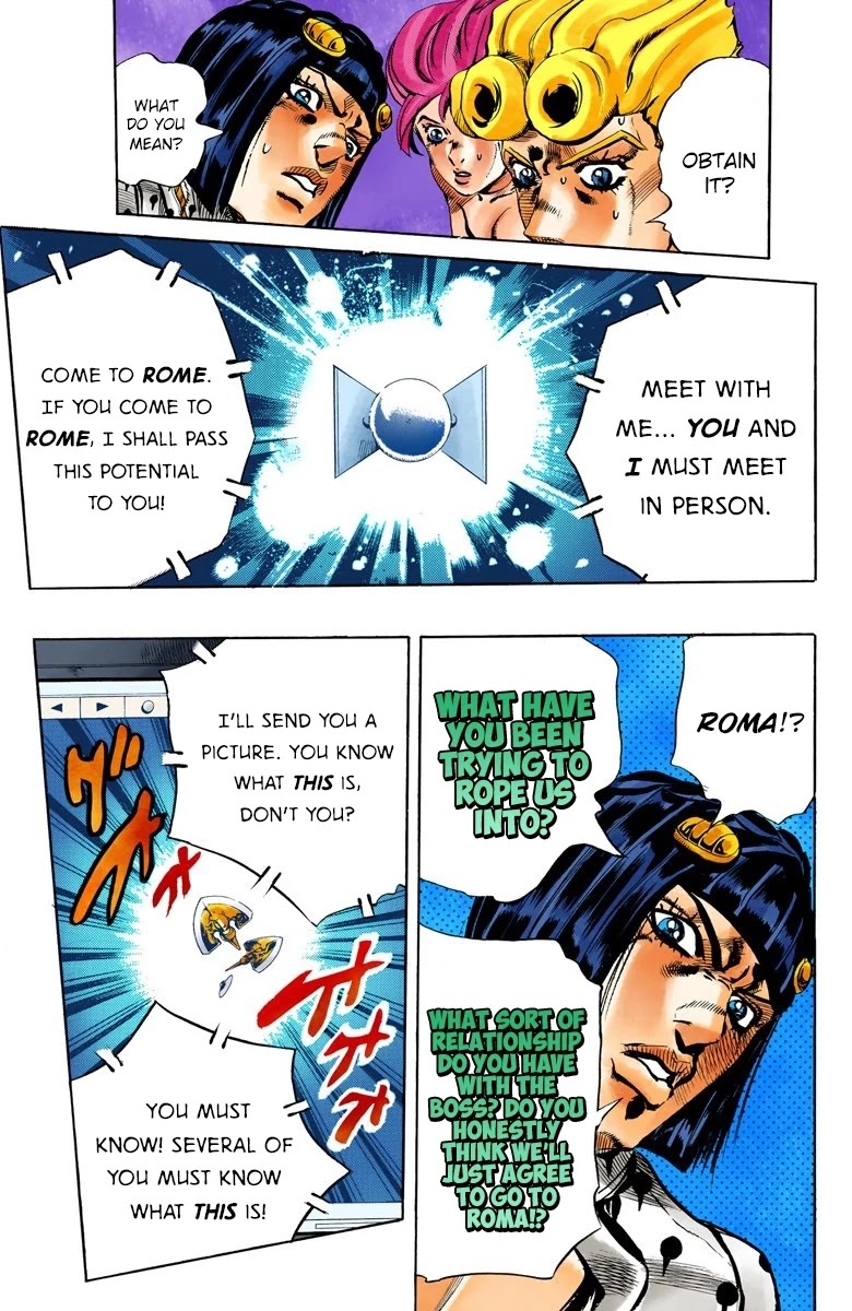JoJo's Bizarre Adventure Part 5 - Vento Aureo (Official Colored) chapter 112 page 12