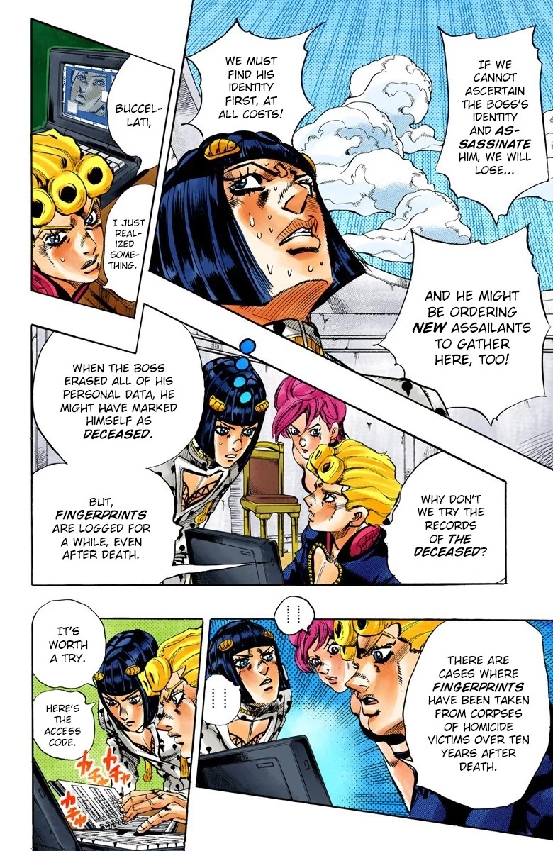 JoJo's Bizarre Adventure Part 5 - Vento Aureo (Official Colored) chapter 112 page 6