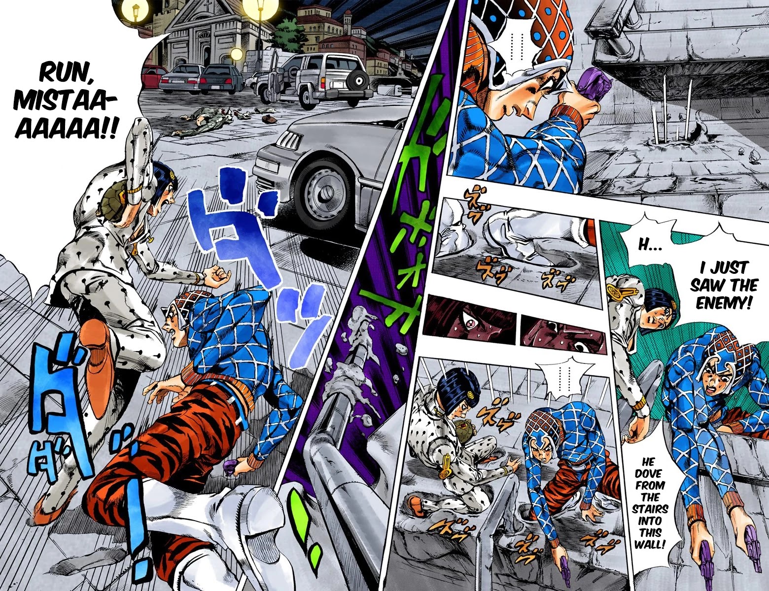 JoJo's Bizarre Adventure Part 5 - Vento Aureo (Official Colored) chapter 117 page 4