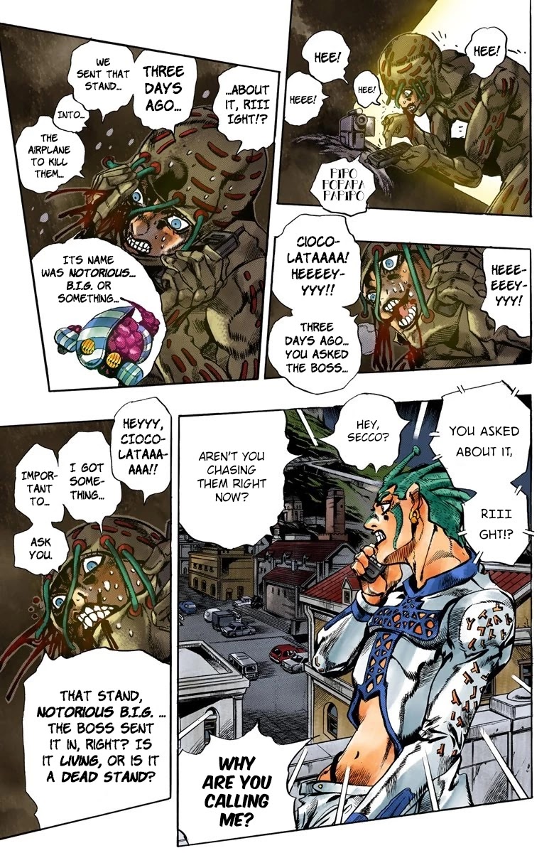 JoJo's Bizarre Adventure Part 5 - Vento Aureo (Official Colored) chapter 118 page 4
