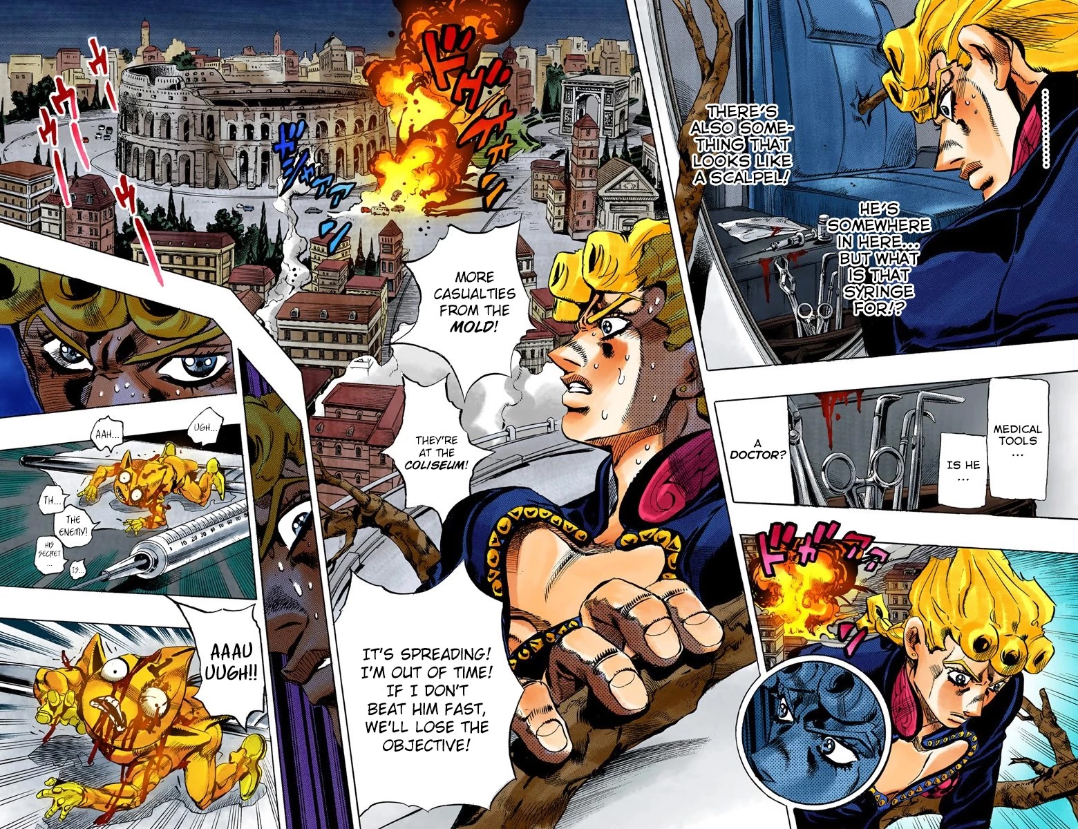 JoJo's Bizarre Adventure Part 5 - Vento Aureo (Official Colored) chapter 121 page 12