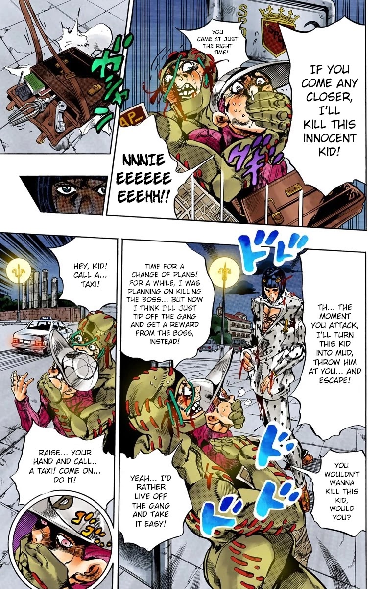 JoJo's Bizarre Adventure Part 5 - Vento Aureo (Official Colored) chapter 128 page 8
