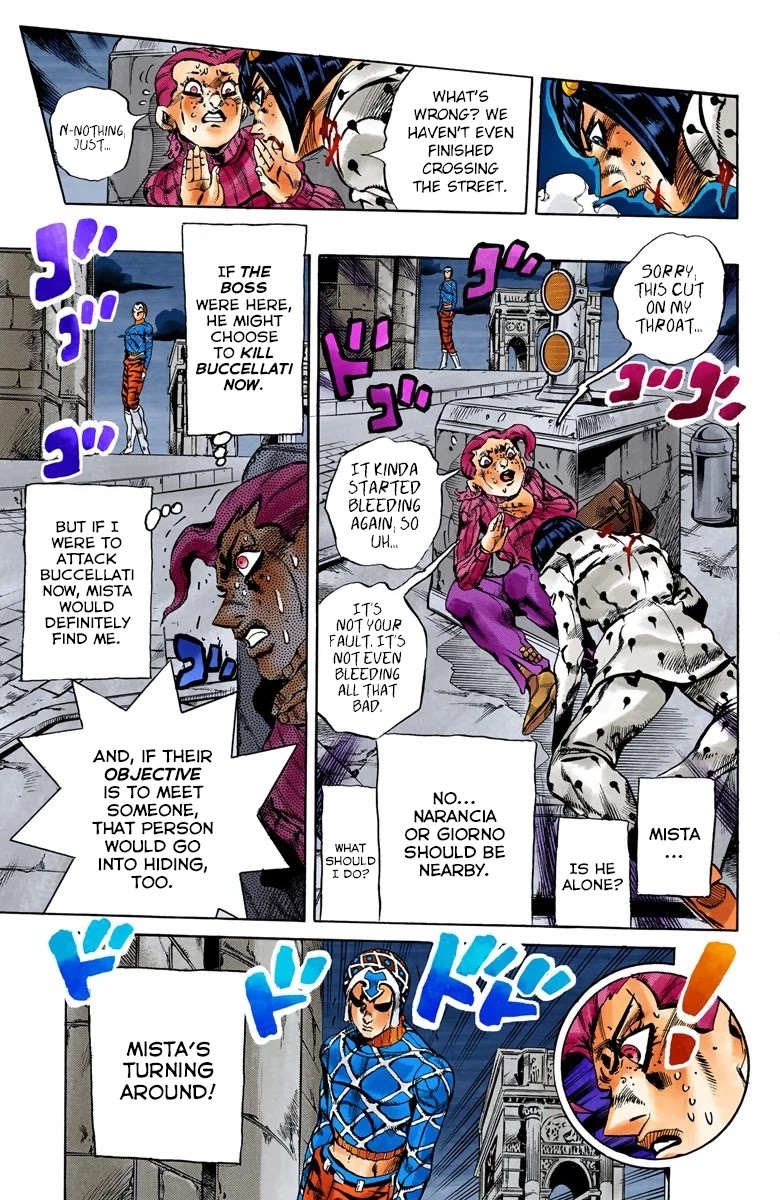 JoJo's Bizarre Adventure Part 5 - Vento Aureo (Official Colored) chapter 129 page 9