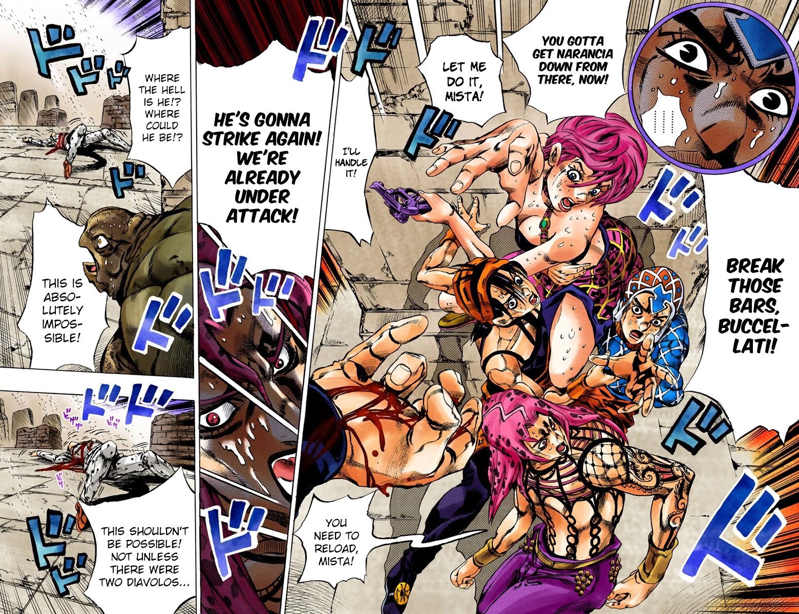 JoJo's Bizarre Adventure Part 5 - Vento Aureo (Official Colored) chapter 137 page 17