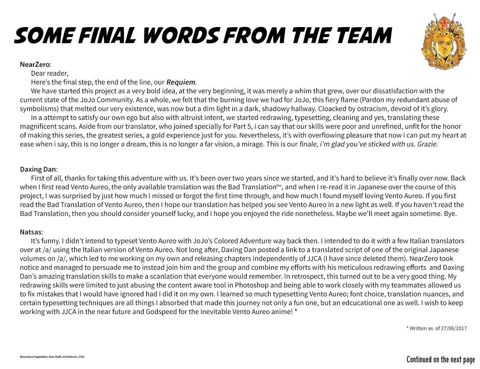 JoJo's Bizarre Adventure Part 5 - Vento Aureo (Official Colored) chapter 155 page 23