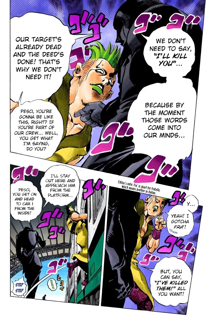 JoJo's Bizarre Adventure Part 5 - Vento Aureo (Official Colored) chapter 47 page 13