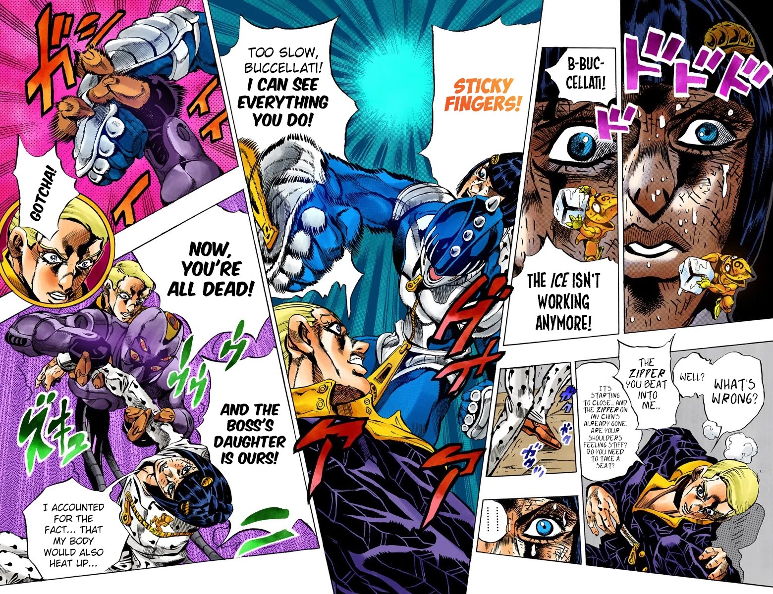 JoJo's Bizarre Adventure Part 5 - Vento Aureo (Official Colored) chapter 54 page 14