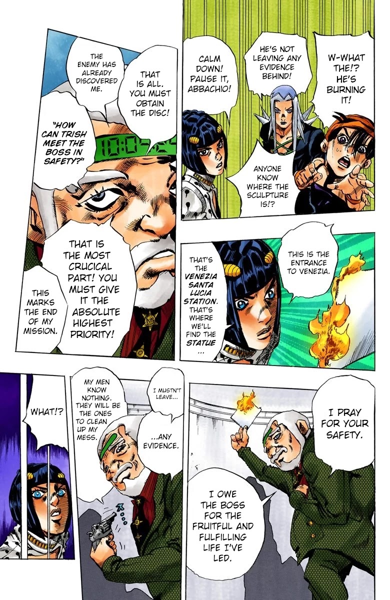 JoJo's Bizarre Adventure Part 5 - Vento Aureo (Official Colored) chapter 68 page 18