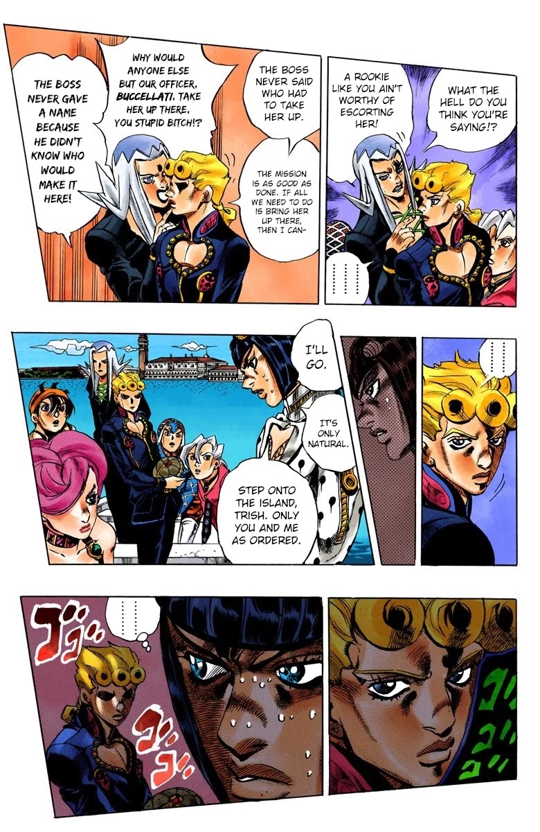 JoJo's Bizarre Adventure Part 5 - Vento Aureo (Official Colored) chapter 77 page 9