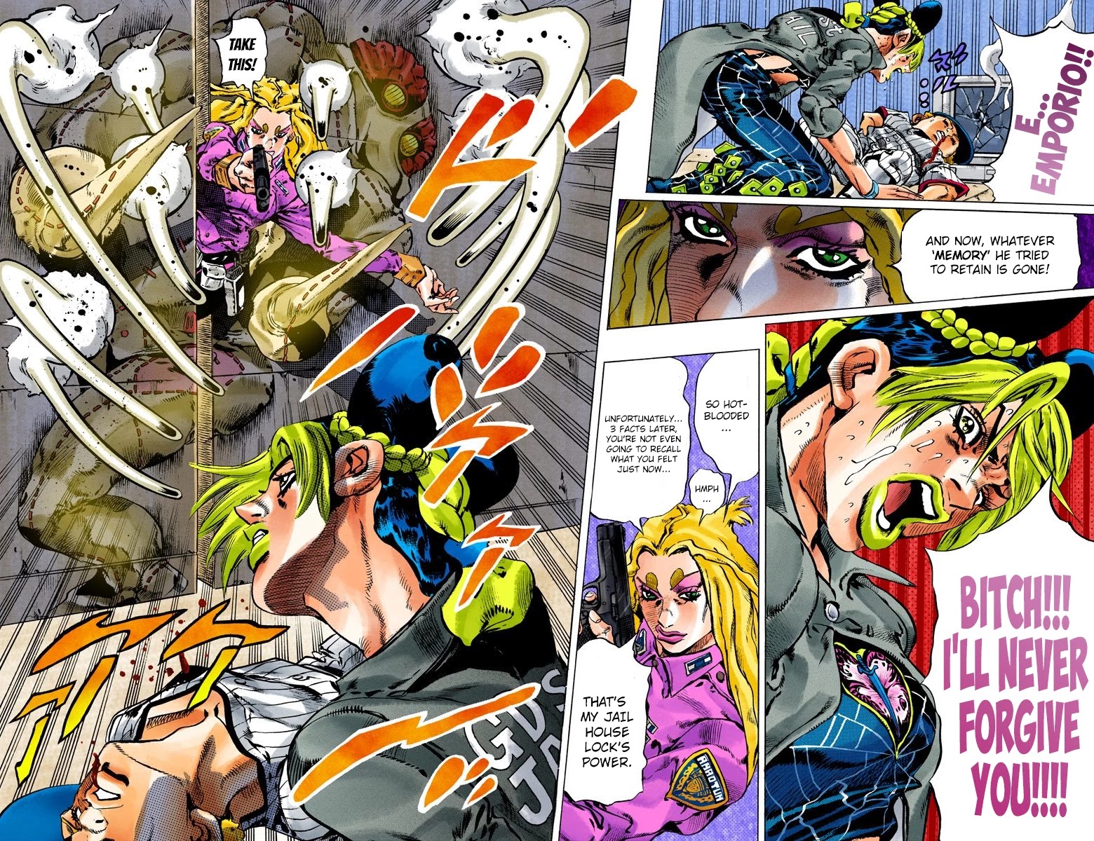 JoJo's Bizarre Adventure Part 6 - Stone Ocean (Official Colored) chapter 100 page 14