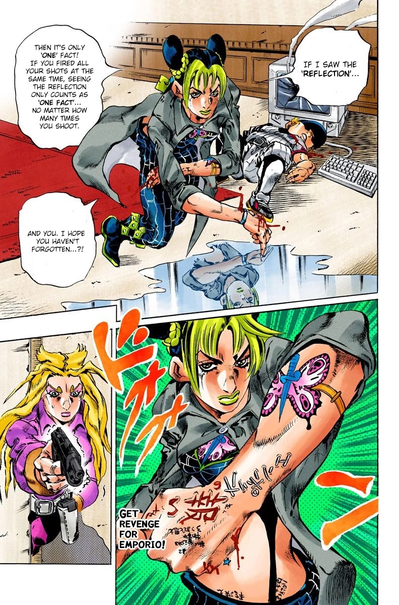 JoJo's Bizarre Adventure Part 6 - Stone Ocean (Official Colored) chapter 100 page 17