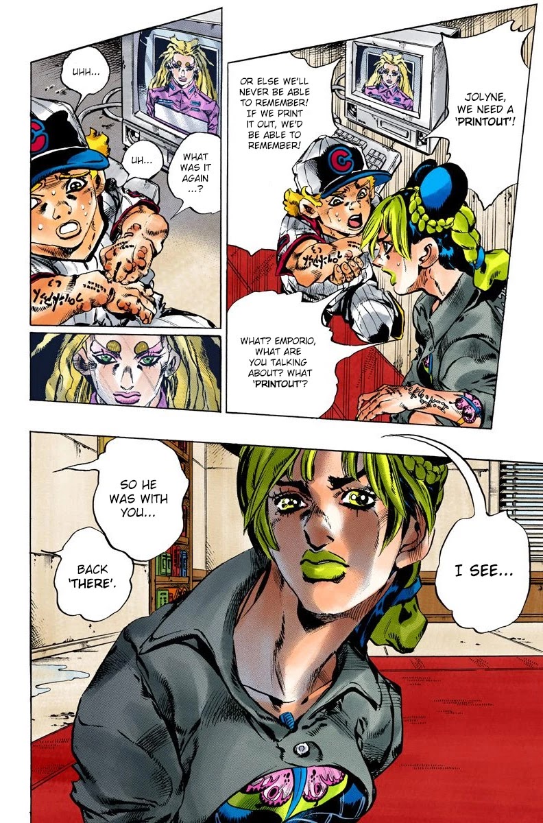 JoJo's Bizarre Adventure Part 6 - Stone Ocean (Official Colored) chapter 100 page 6