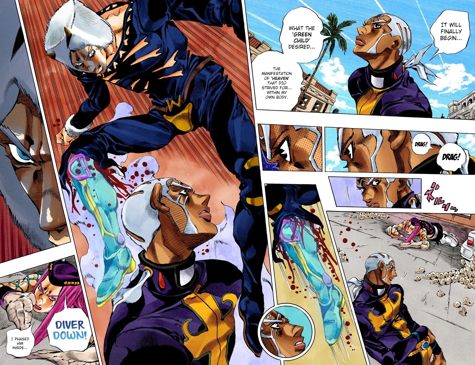 JoJo's Bizarre Adventure Part 6 - Stone Ocean (Official Colored) chapter 134 page 8