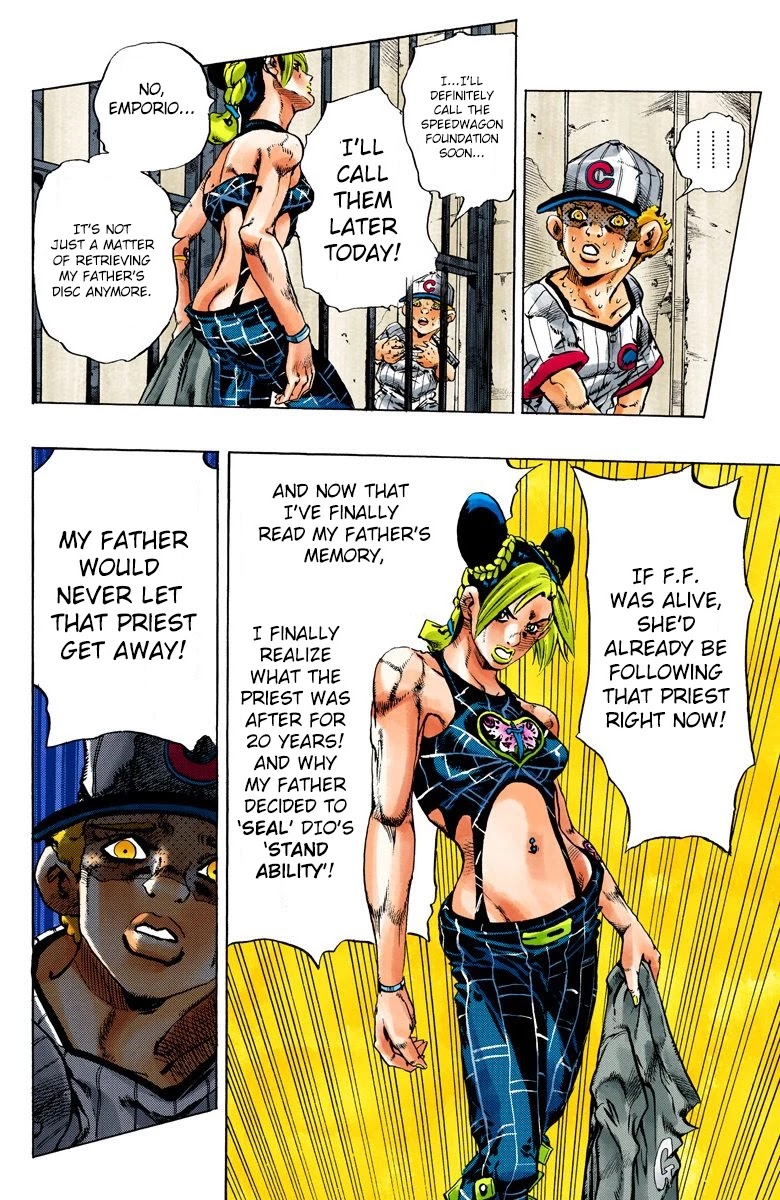 JoJo's Bizarre Adventure Part 6 - Stone Ocean (Official Colored) chapter 96 page 13