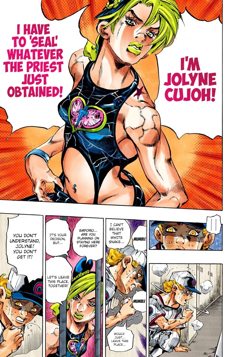 JoJo's Bizarre Adventure Part 6 - Stone Ocean (Official Colored) chapter 96 page 14