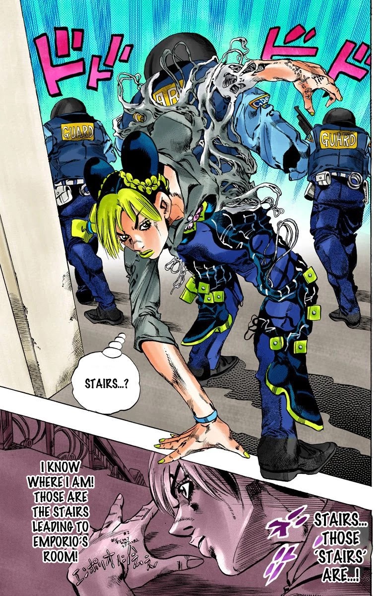 JoJo's Bizarre Adventure Part 6 - Stone Ocean (Official Colored) chapter 99 page 15