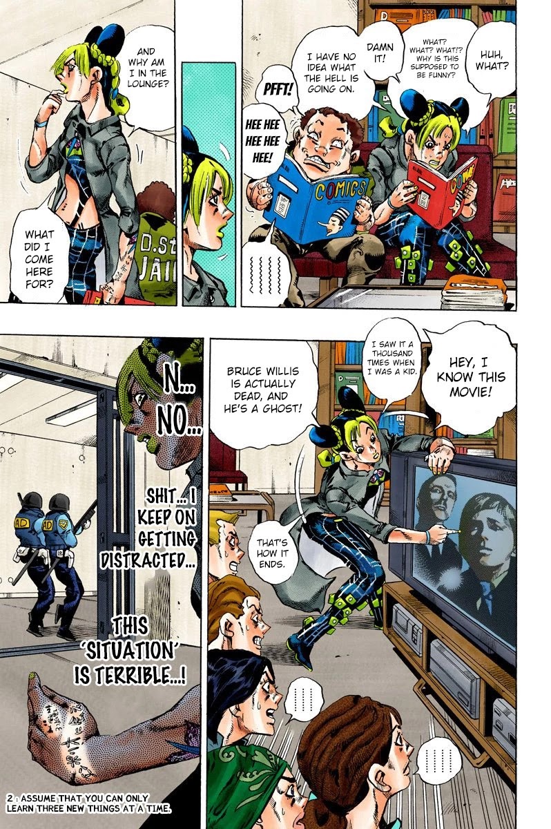 JoJo's Bizarre Adventure Part 6 - Stone Ocean (Official Colored) chapter 99 page 4