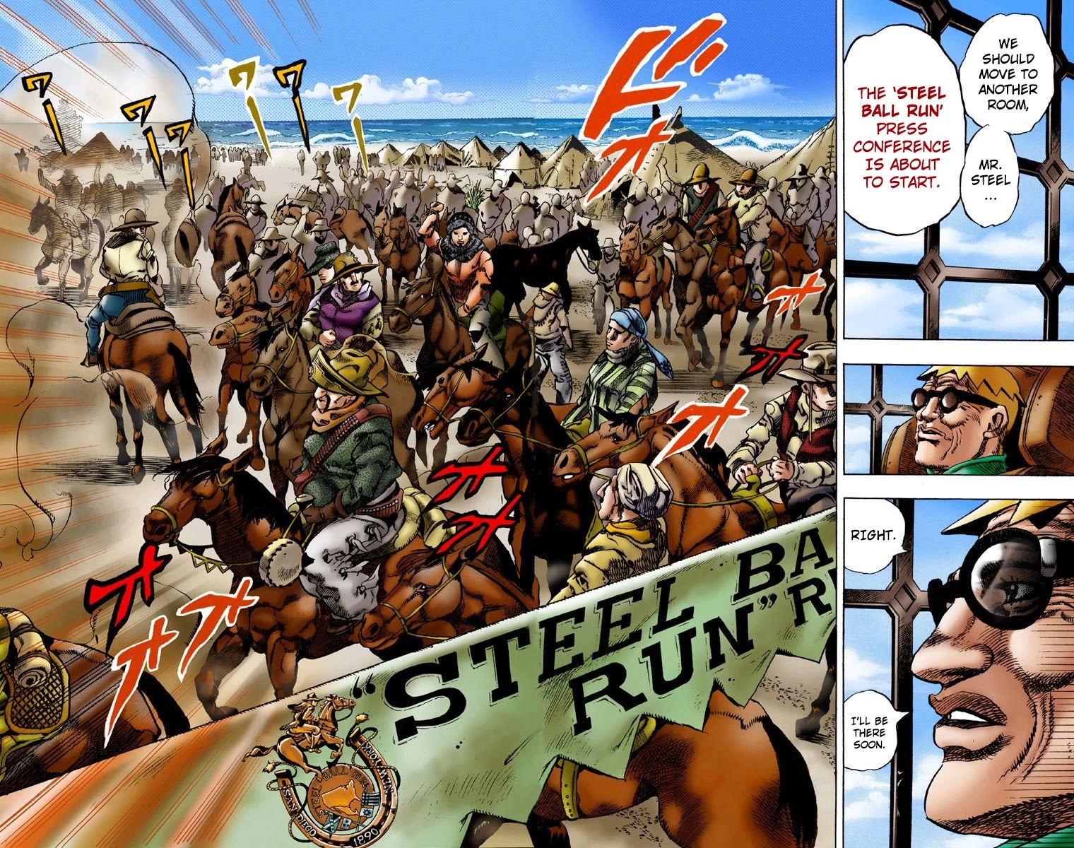 JoJo's Bizarre Adventure Part 7 - Steel Ball Run (Official Colored) chapter 1 page 26