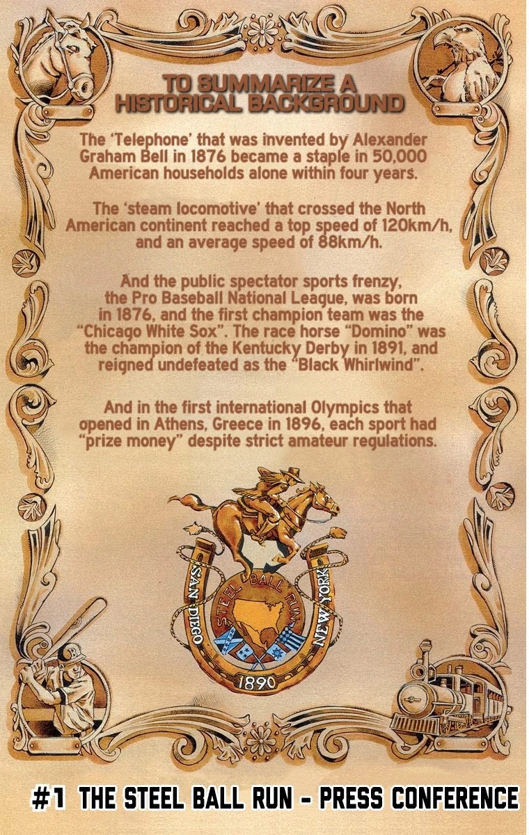 JoJo's Bizarre Adventure Part 7 - Steel Ball Run (Official Colored) chapter 1 page 3