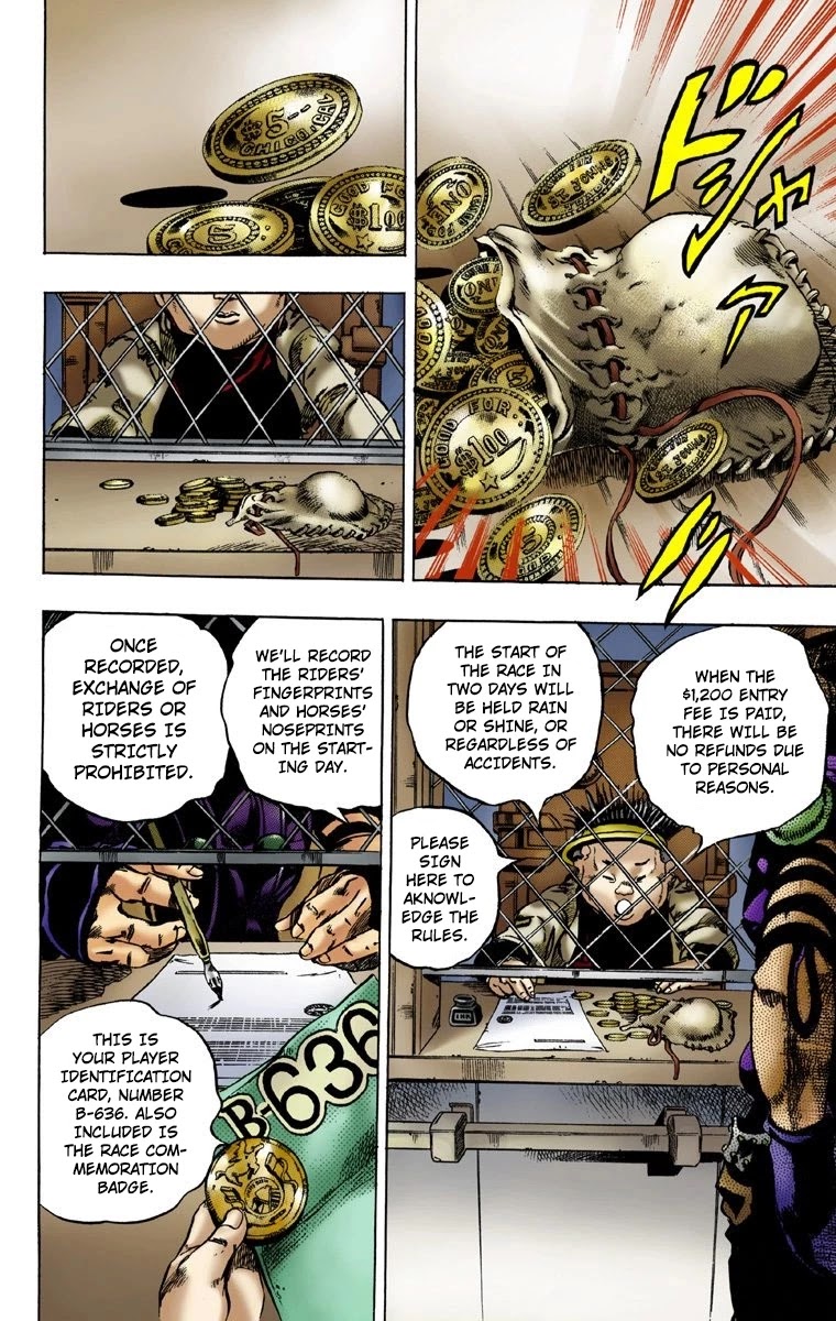 JoJo's Bizarre Adventure Part 7 - Steel Ball Run (Official Colored) chapter 1 page 39