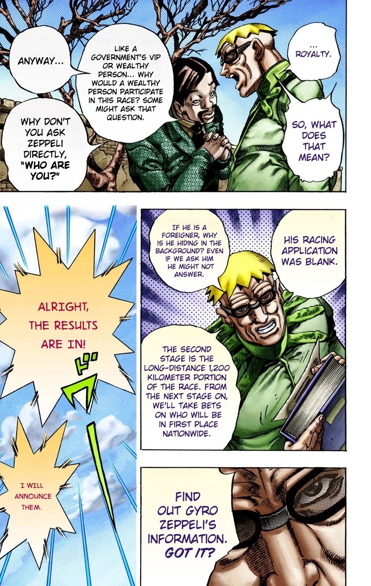 JoJo's Bizarre Adventure Part 7 - Steel Ball Run (Official Colored) chapter 12 page 10