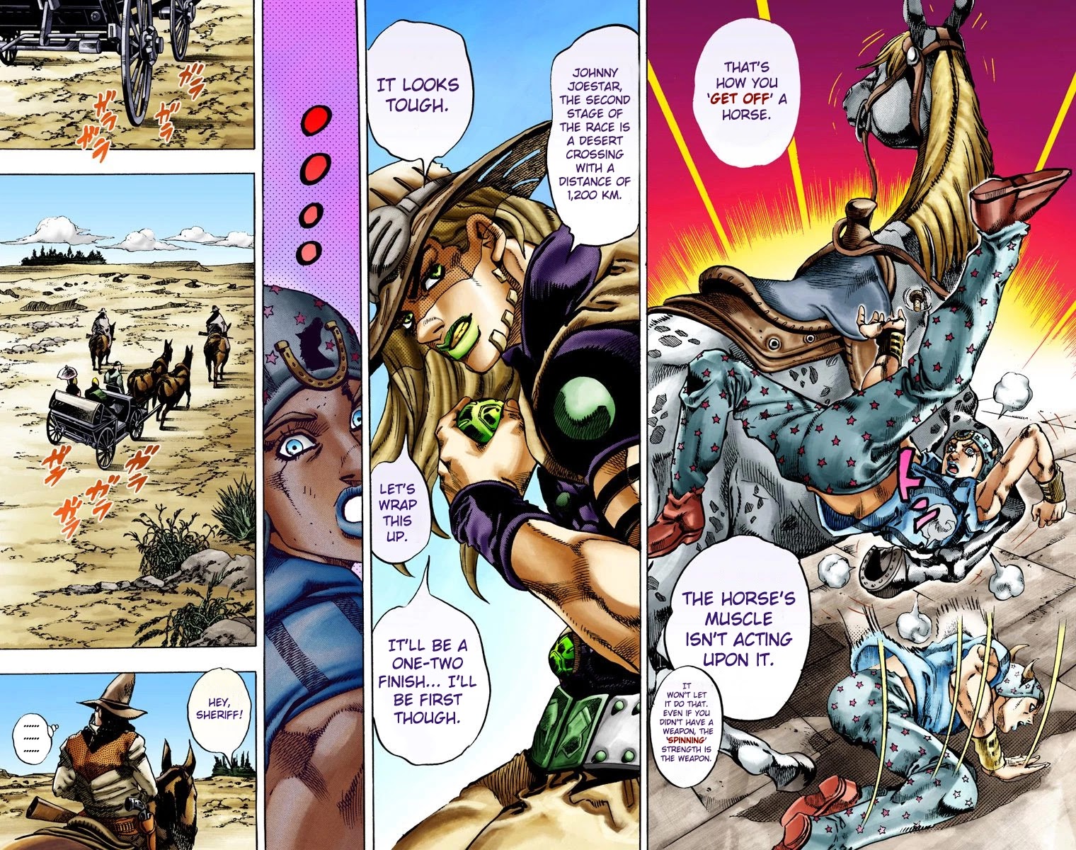 JoJo's Bizarre Adventure Part 7 - Steel Ball Run (Official Colored) chapter 12 page 27