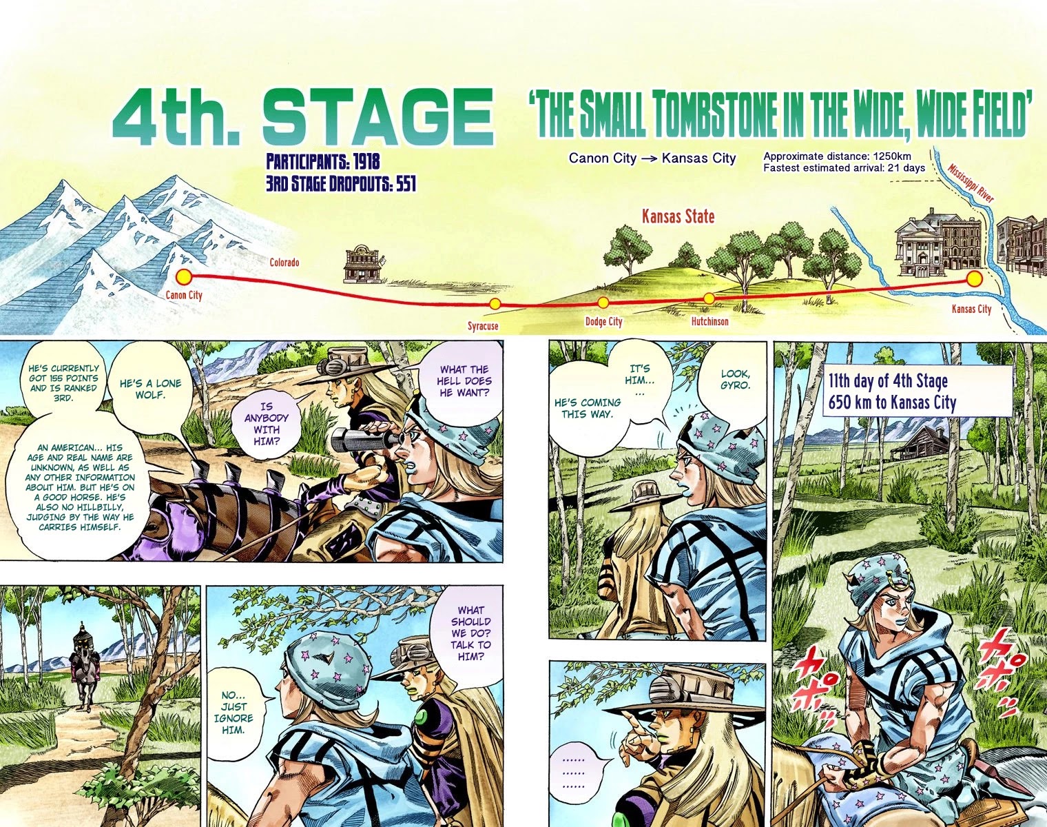 JoJo's Bizarre Adventure Part 7 - Steel Ball Run (Official Colored) chapter 33 page 3