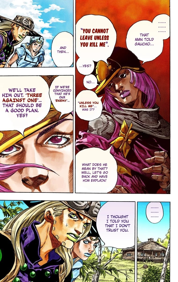 JoJo's Bizarre Adventure Part 7 - Steel Ball Run (Official Colored) chapter 34 page 11