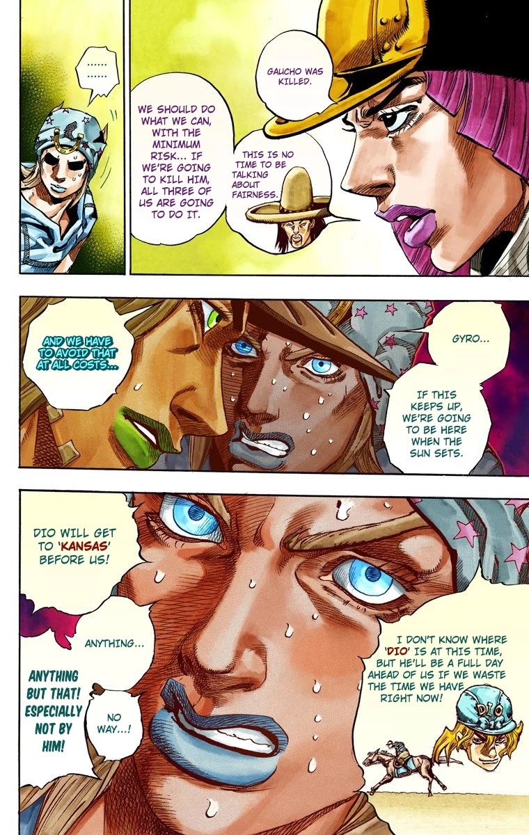 JoJo's Bizarre Adventure Part 7 - Steel Ball Run (Official Colored) chapter 34 page 12