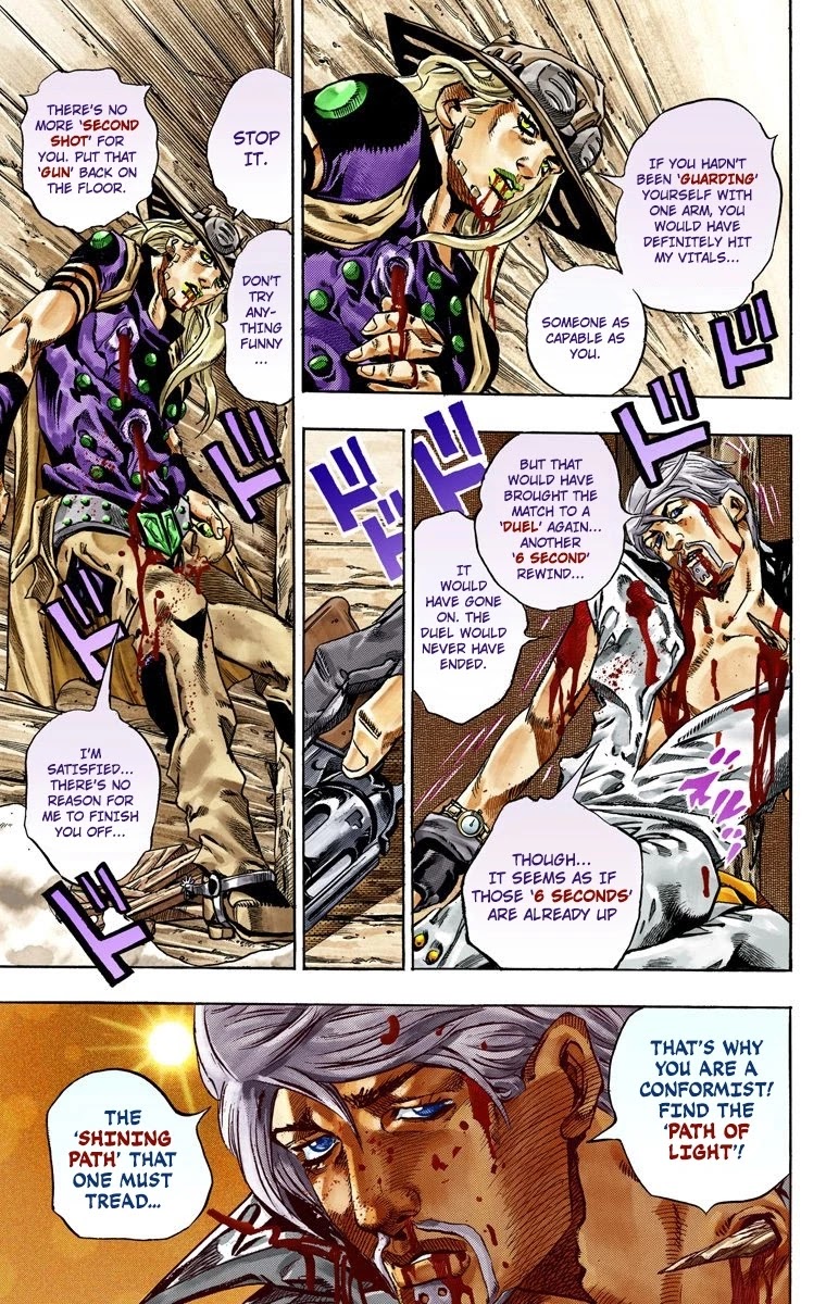 JoJo's Bizarre Adventure Part 7 - Steel Ball Run (Official Colored) chapter 35 page 42