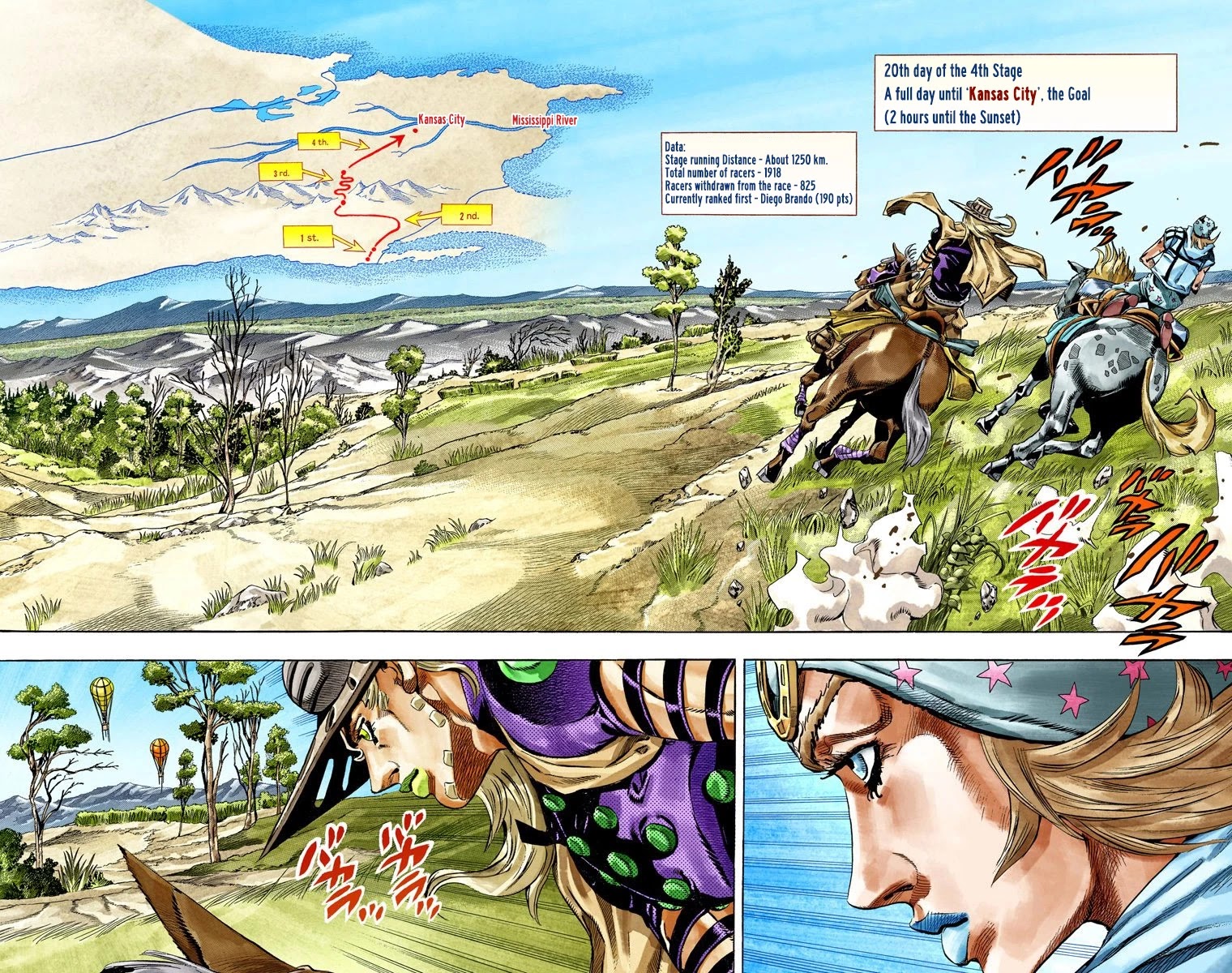 JoJo's Bizarre Adventure Part 7 - Steel Ball Run (Official Colored) chapter 36 page 3