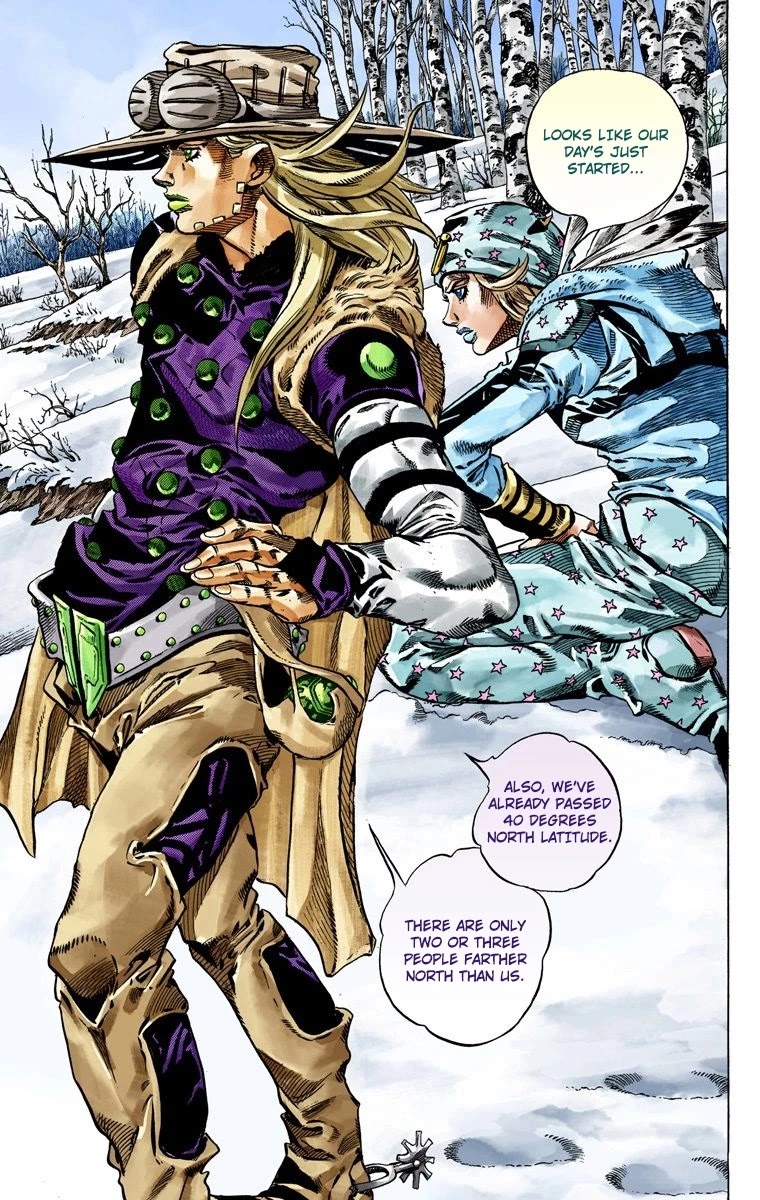 JoJo's Bizarre Adventure Part 7 - Steel Ball Run (Official Colored) chapter 45 page 11