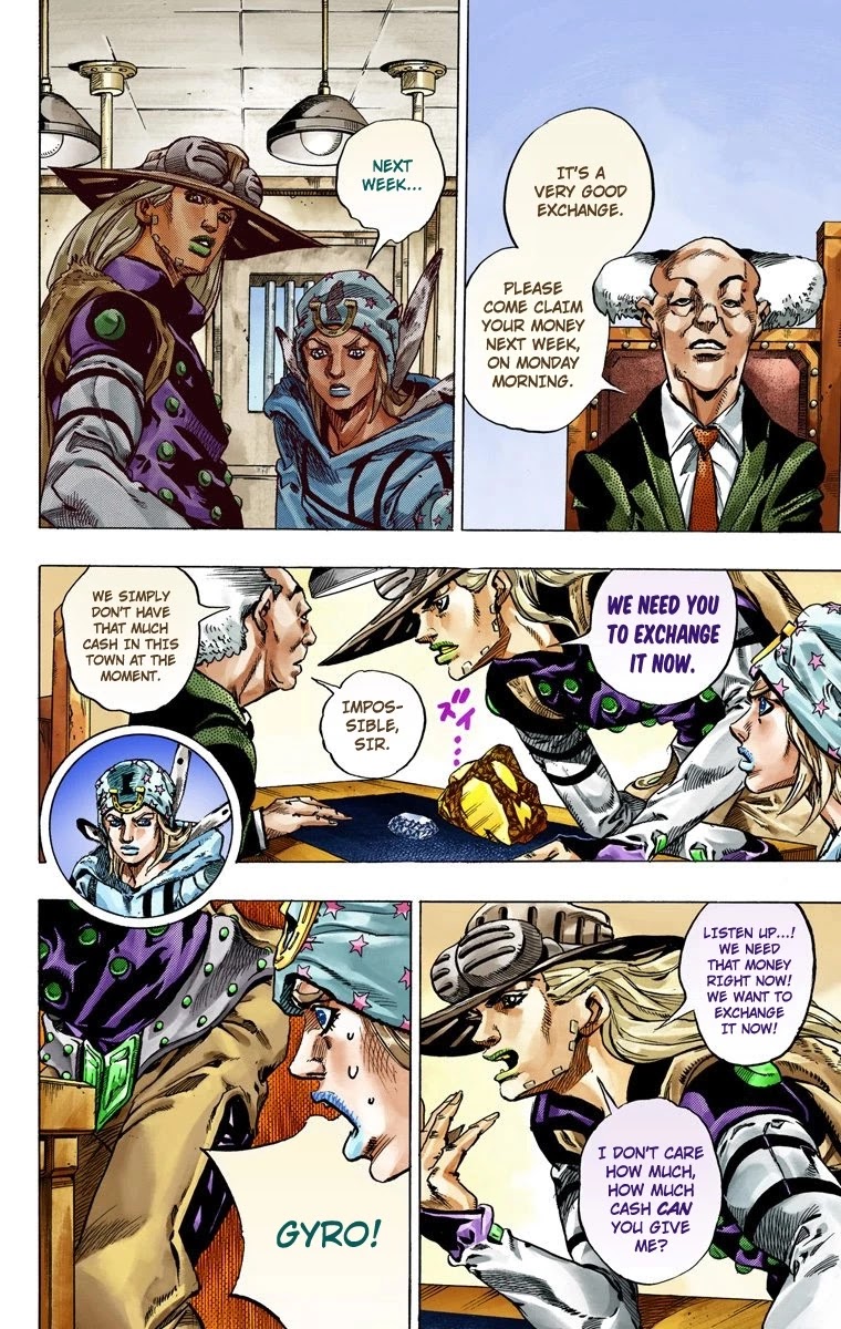 JoJo's Bizarre Adventure Part 7 - Steel Ball Run (Official Colored) chapter 46 page 22