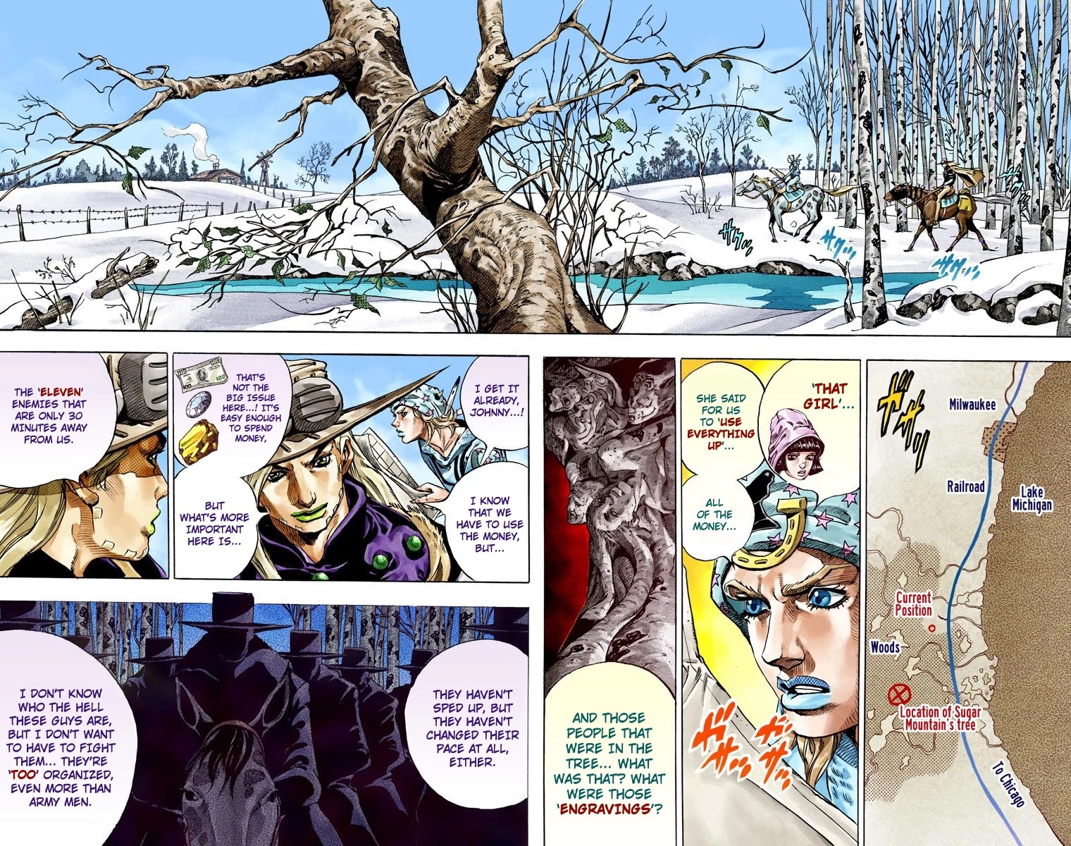 JoJo's Bizarre Adventure Part 7 - Steel Ball Run (Official Colored) chapter 46 page 4