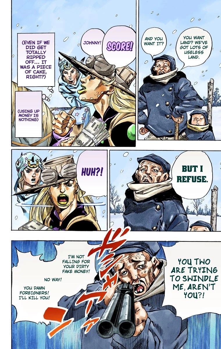 JoJo's Bizarre Adventure Part 7 - Steel Ball Run (Official Colored) chapter 46 page 7
