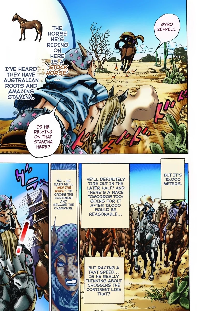 JoJo's Bizarre Adventure Part 7 - Steel Ball Run (Official Colored) chapter 5 page 9