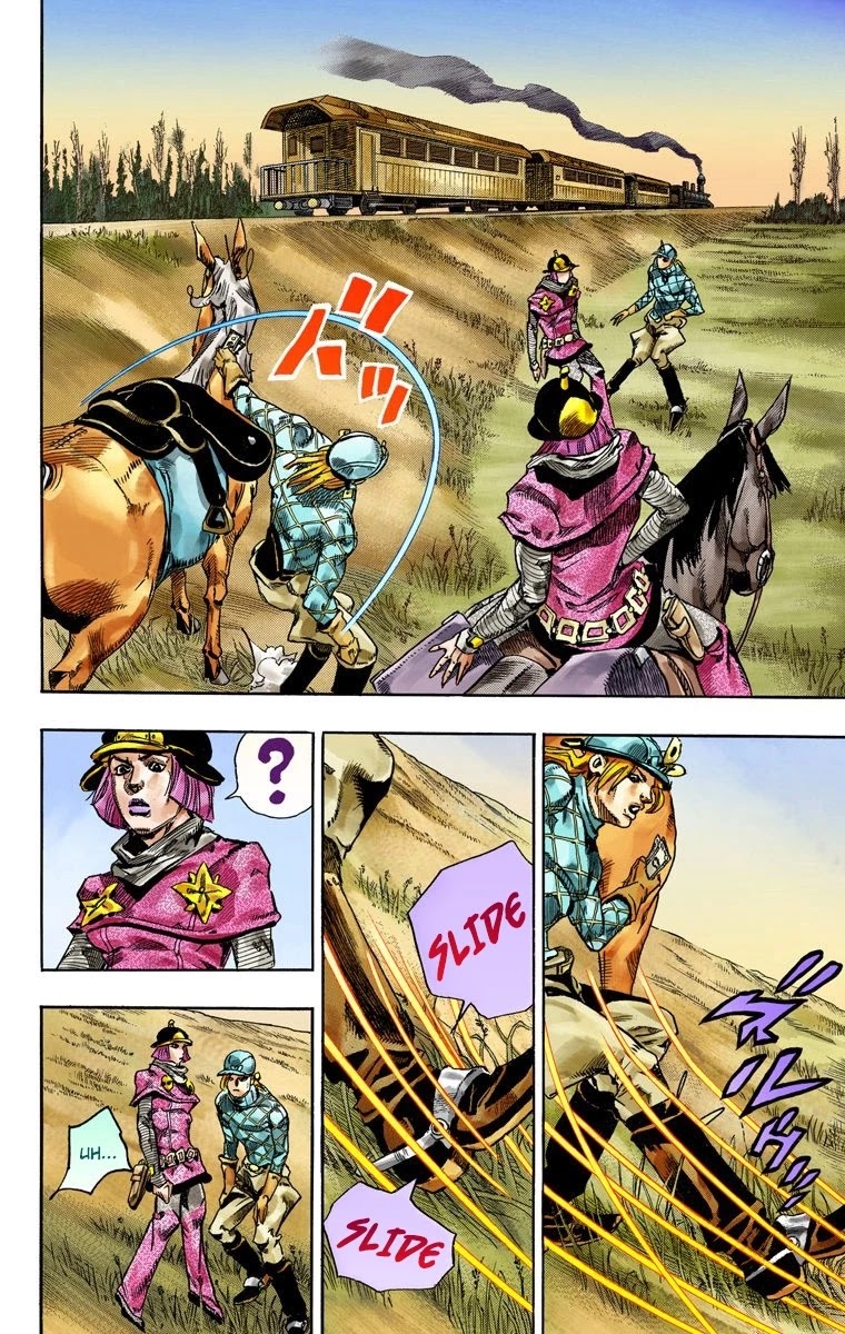 JoJo's Bizarre Adventure Part 7 - Steel Ball Run (Official Colored) chapter 74 page 27