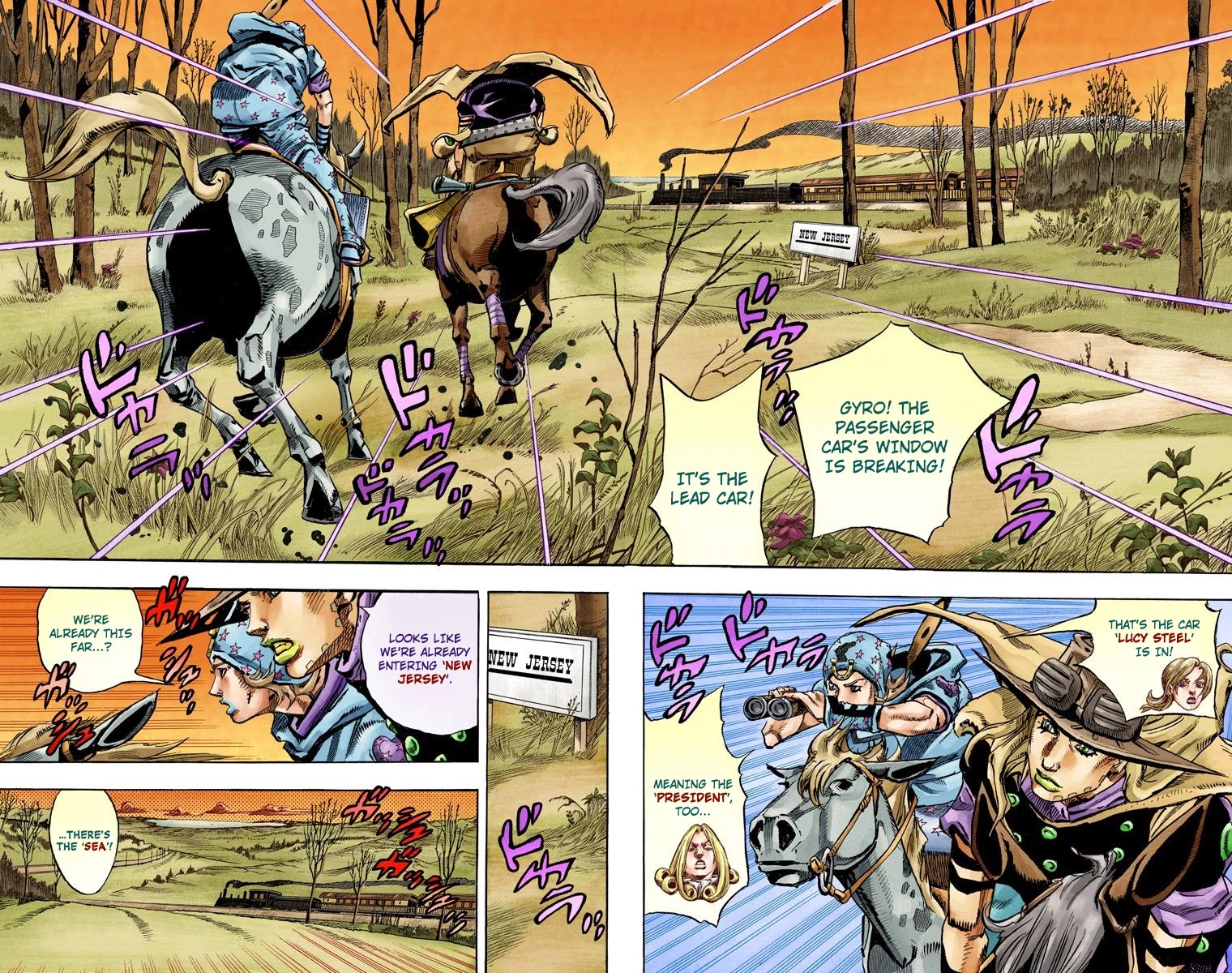 JoJo's Bizarre Adventure Part 7 - Steel Ball Run (Official Colored) chapter 77 page 10